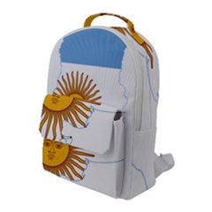 Flag Map Of Argentina & Islas Malvinas Flap Pocket Backpack (large) by abbeyz71