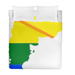 Lgbt Flag Map Of Argentina Duvet Cover Double Side (full/ Double Size) by abbeyz71