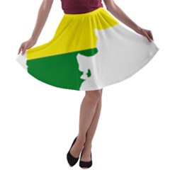 Lgbt Flag Map Of Argentina A-line Skater Skirt by abbeyz71