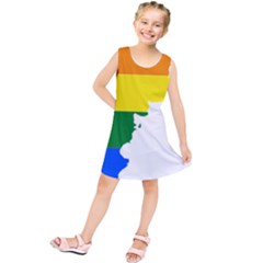 Lgbt Flag Map Of Argentina Kids  Tunic Dress by abbeyz71