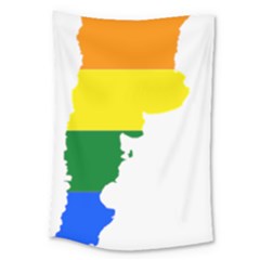 Lgbt Flag Map Of Argentina Large Tapestry by abbeyz71