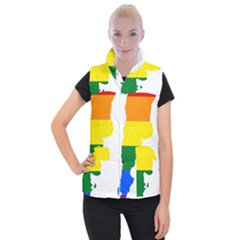 Lgbt Flag Map Of Argentina Women s Button Up Vest by abbeyz71