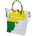 LGBT Flag Map of Argentina Buckle Top Tote Bag View2