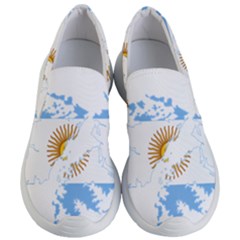 Flag Map Of Islas Malvinas Women s Lightweight Slip Ons by abbeyz71