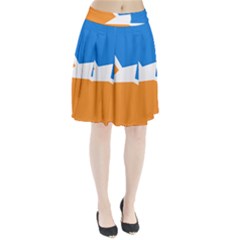 Flag Of Tierra Del Fuego Province, Argentina Pleated Skirt by abbeyz71