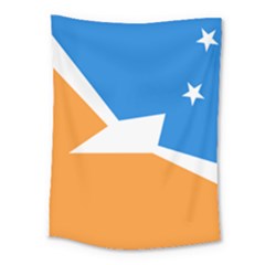 Flag Of Tierra Del Fuego Province, Argentina Medium Tapestry by abbeyz71