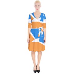 Flag Of Tierra Del Fuego Province, Argentina Wrap Up Cocktail Dress by abbeyz71