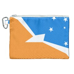Flag Of Tierra Del Fuego Province, Argentina Canvas Cosmetic Bag (xl) by abbeyz71