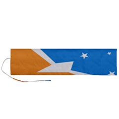 Flag Of Tierra Del Fuego Province, Argentina Roll Up Canvas Pencil Holder (l) by abbeyz71