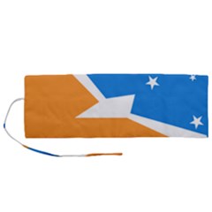 Flag Of Tierra Del Fuego Province, Argentina Roll Up Canvas Pencil Holder (m)