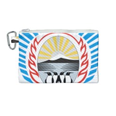 Coat Of Arms Of Tierra Del Fuego Province, Argentina Canvas Cosmetic Bag (medium) by abbeyz71