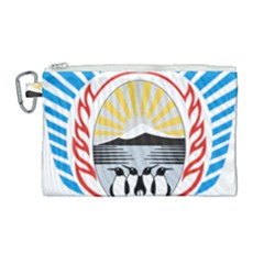 Coat Of Arms Of Tierra Del Fuego Province, Argentina Canvas Cosmetic Bag (large) by abbeyz71