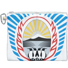 Coat Of Arms Of Tierra Del Fuego Province, Argentina Canvas Cosmetic Bag (xxxl) by abbeyz71