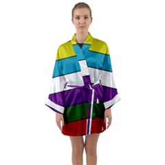 Flag Of Rio Grande, Argentina Long Sleeve Kimono Robe by abbeyz71