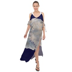 Satellite Image Of Antarctica Maxi Chiffon Cover Up Dress by abbeyz71