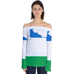 Flag Map Of Argentine Province Of Río Negro Off Shoulder Long Sleeve Top by abbeyz71