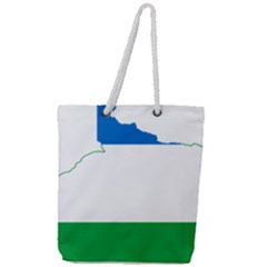 Flag Map Of Argentine Province Of Río Negro Full Print Rope Handle Tote (large) by abbeyz71