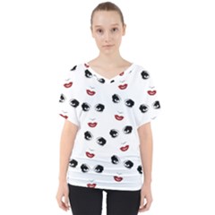 Bianca Del Rio Pattern V-neck Dolman Drape Top by Valentinaart