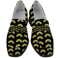 Pride Rainbow Flag Pattern Women s Chunky Heel Loafers by Valentinaart