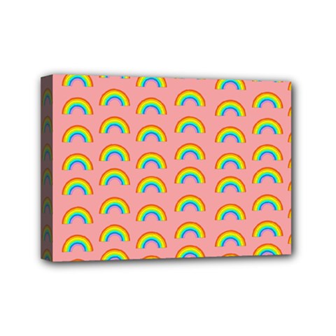 Pride Rainbow Flag Pattern Mini Canvas 7  X 5  (stretched) by Valentinaart