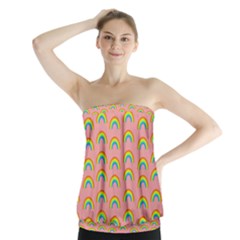 Pride Rainbow Flag Pattern Strapless Top by Valentinaart