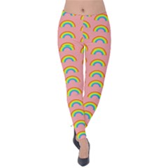Pride Rainbow Flag Pattern Velvet Leggings by Valentinaart