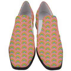 Pride Rainbow Flag Pattern Women Slip On Heel Loafers by Valentinaart