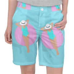 Lady In The Pool Pocket Shorts by Valentinaart
