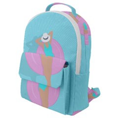 Lady In The Pool Flap Pocket Backpack (small)