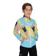 Lady In The Pool Kids  Windbreaker by Valentinaart