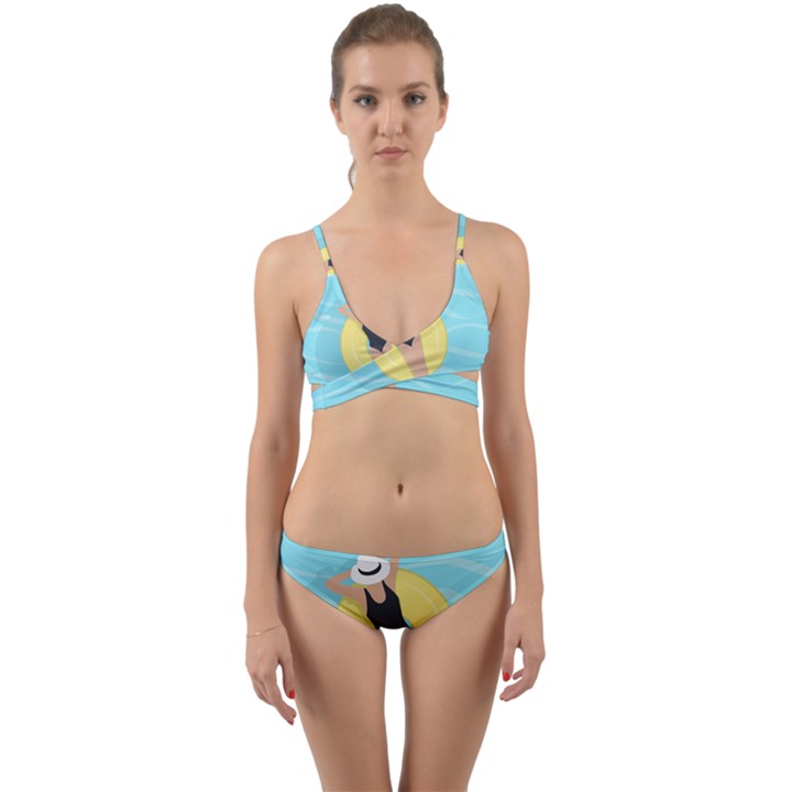 Lady in the pool Wrap Around Bikini Set