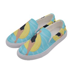 Lady In The Pool Women s Canvas Slip Ons by Valentinaart