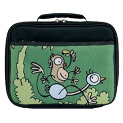 Ostrich Jungle Monkey Plants Lunch Bag