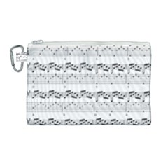 Notes Lines Music Canvas Cosmetic Bag (large)