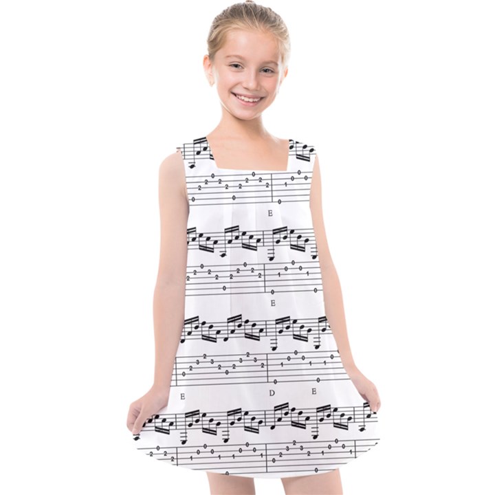 Notes Lines Music Kids  Cross Back Dress