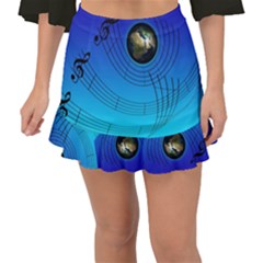 Music Reble Sound Concert Fishtail Mini Chiffon Skirt