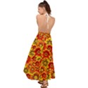 Brilliant Orange And Yellow Daisies Backless Maxi Beach Dress View2