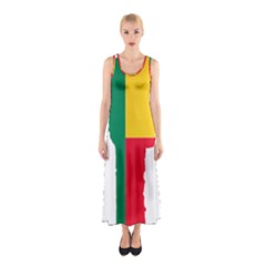 Benin Africa Borders Country Flag Sleeveless Maxi Dress by Sapixe