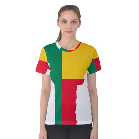 Benin Africa Borders Country Flag Women s Cotton Tee by Sapixe