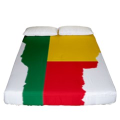 Benin Africa Borders Country Flag Fitted Sheet (california King Size) by Sapixe