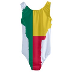 Benin Africa Borders Country Flag Kids  Cut-out Back One Piece Swimsuit