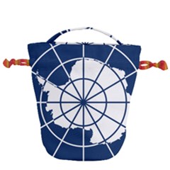 Emblem Of The Antarctic Treaty Drawstring Bucket Bag