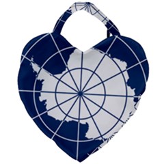 Flag Of The Antarctic Treaty Giant Heart Shaped Tote by abbeyz71