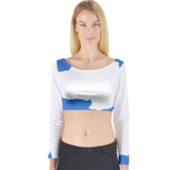Proposed Flag Of Antarctica Long Sleeve Crop Top by abbeyz71