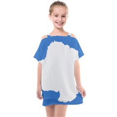 Proposed Flag Of Antarctica Kids  One Piece Chiffon Dress by abbeyz71
