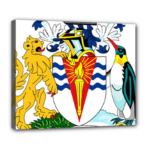 Coat Of Arms Of The British Antarctic Territory Deluxe Canvas 24  X 20  (stretched)