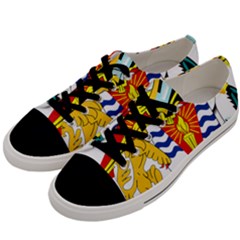 Coat Of Arms Of The British Antarctic Territory Men s Low Top Canvas Sneakers by abbeyz71