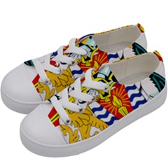 Coat Of Arms Of The British Antarctic Territory Kids  Low Top Canvas Sneakers by abbeyz71