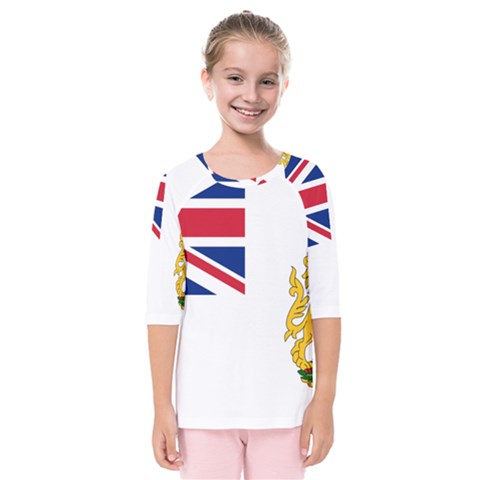 Flag Of The British Antarctic Territory Kids  Quarter Sleeve Raglan Tee by abbeyz71