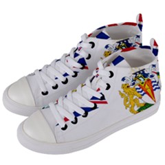 Flag Of The British Antarctic Territory Women s Mid-top Canvas Sneakers by abbeyz71